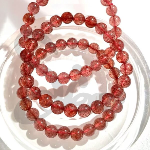 Star Strawberry Quartz Bracelet - Love & Luck Attraction Charm Crystal