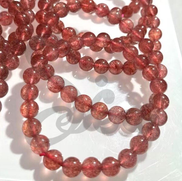 Star Strawberry Quartz Bracelet - Love & Luck Attraction Charm Crystal - 图片 2