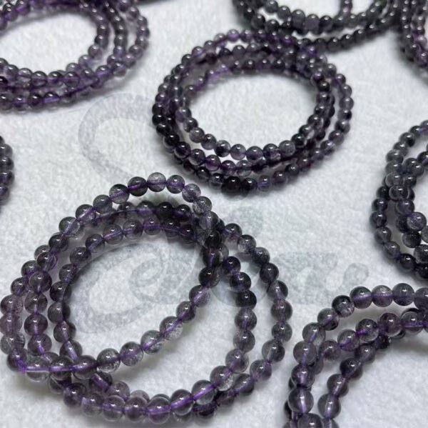 Black Feather Purple Aurora Crystal Bracelet-Aurora Protection