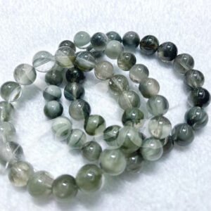 Gray Rutilated Quartz Bracelet – Protective & Grounding Energy for Clarity