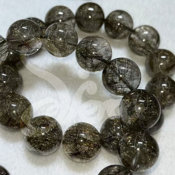 Silver Rutilated Quartz Bracelet - Powerful Protection & Enhanced Intuition - 图片 2