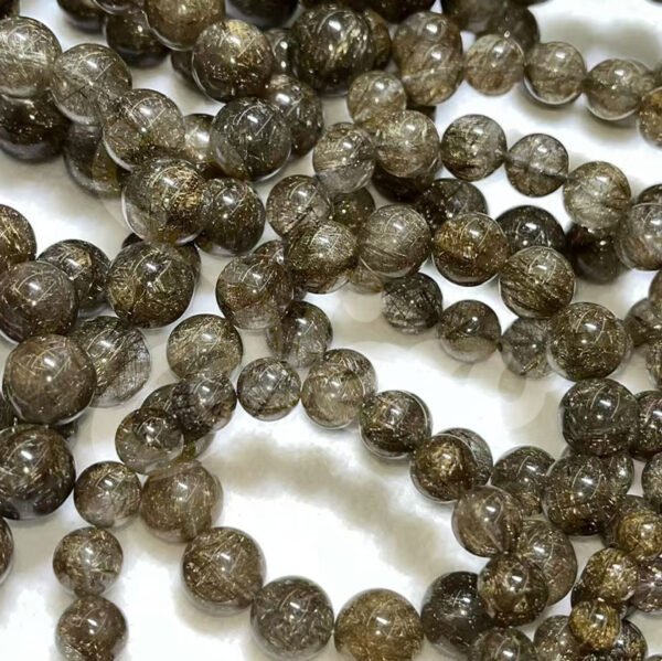 Silver Rutilated Quartz Bracelet - Powerful Protection & Enhanced Intuition